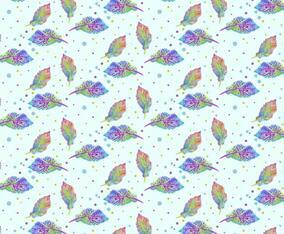 Free Vector Watercolor Bohemian Feather Pattern