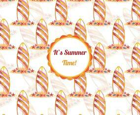 Free Vector Watercolor Surf Pattern