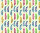 Free Vector Watercolor Bohemian Feather Pattern