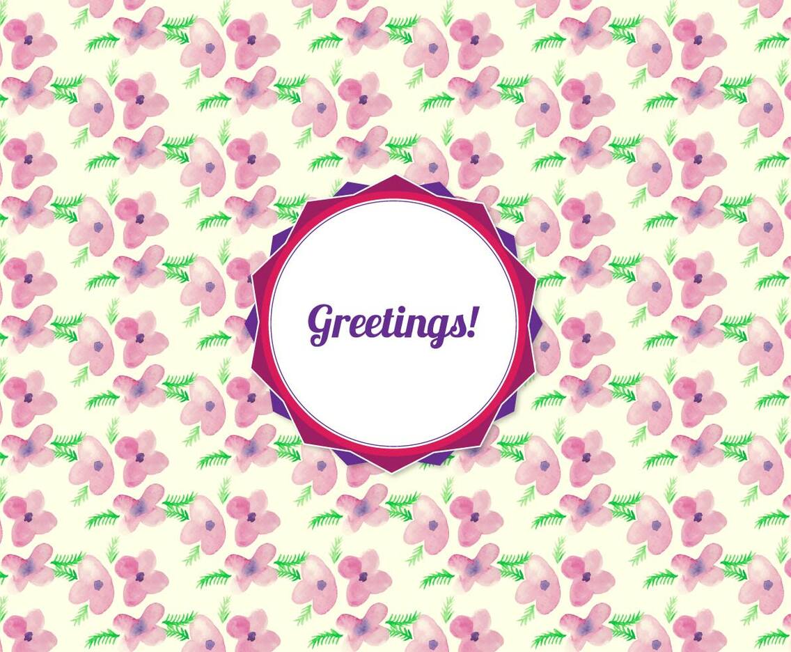 Free Vector Watercolor Floral Pattern