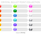 Vector Colorful Bullet Points Set
