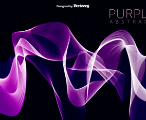 Vector Purple Wave Abstract Background