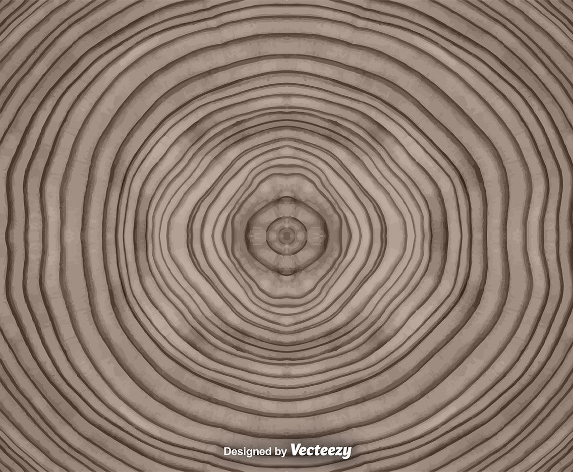 Vector Abstract Tree Rings Background