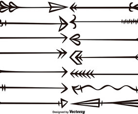 Vector Hand Drawn Arrows Set