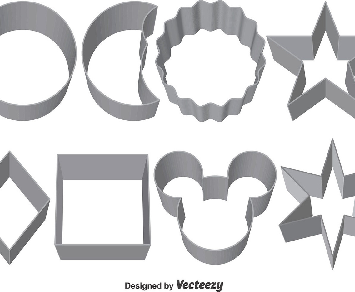 Set Of Vector Cookie Cutters