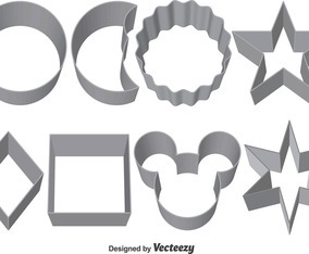 Set Of Vector Cookie Cutters