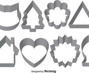 Set Of Vector Cookie Cutters