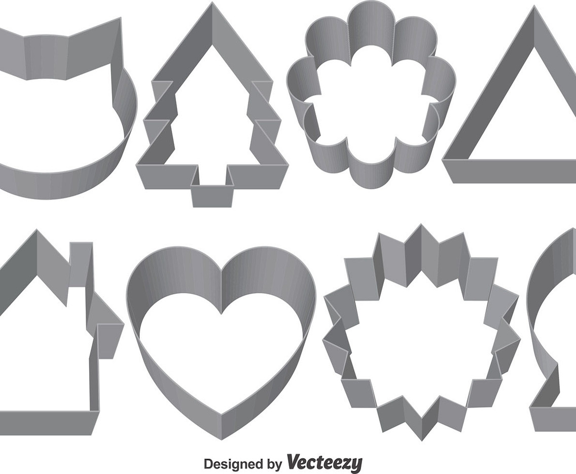 Set Of Vector Cookie Cutters