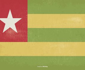 Vintage Togo Flag Illustration