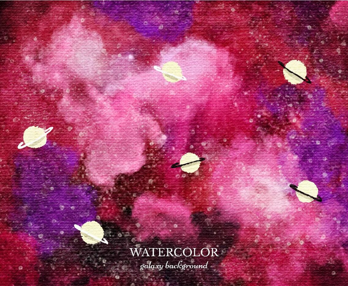 Free Vector Red Watercolor Galaxy Background