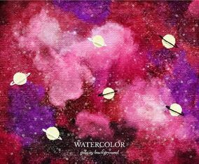 Free Vector Red Watercolor Galaxy Background