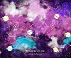 Free Vector Watercolor Galaxy Background