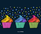 Hand Drawn Cupcake Vectors