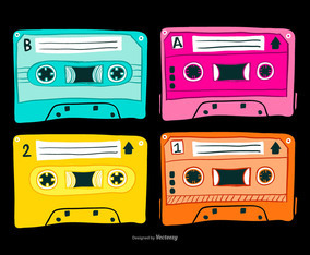Vintage Mixtapes Vectors