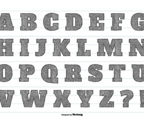 Retro Stripe Alphabet