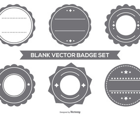 Blank Vector Badge Set