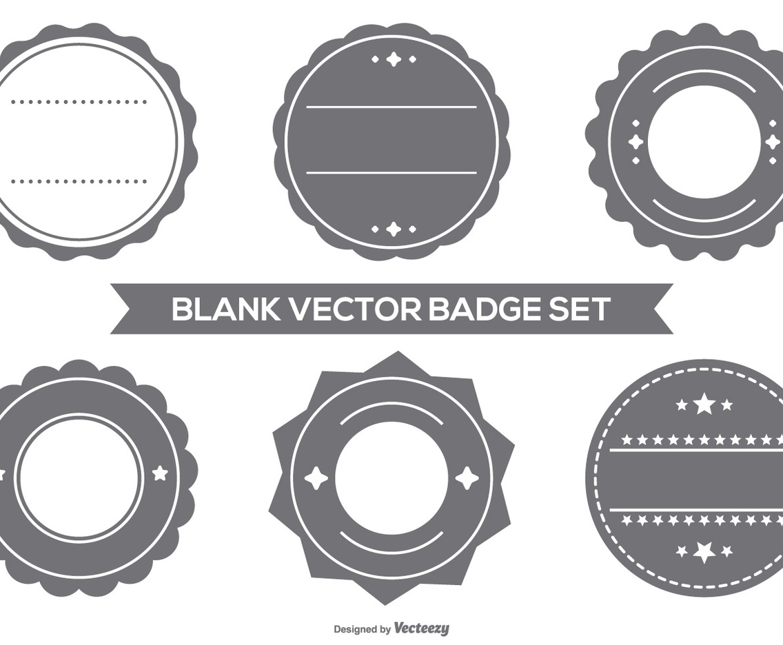 Blank Vector Badge Set