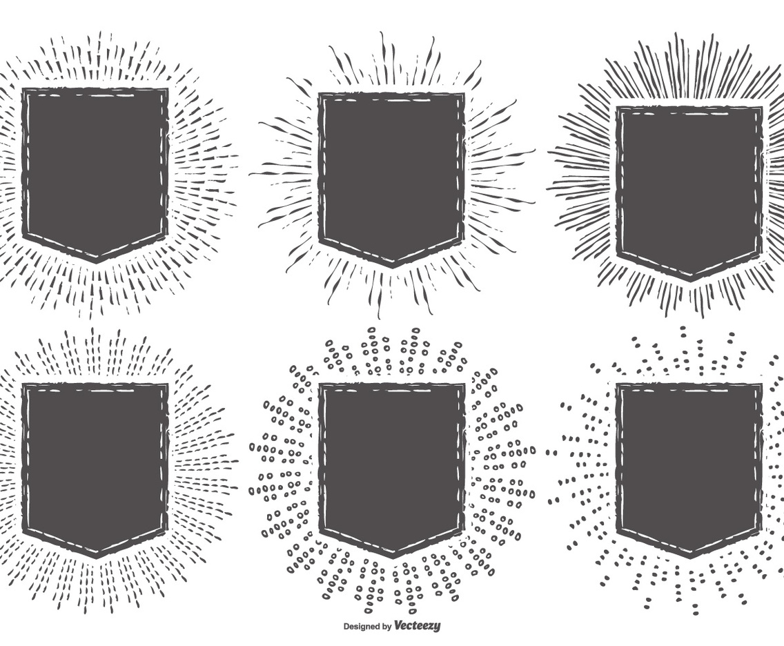 Vintage Sunburst Labels
