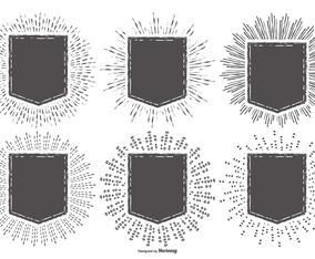 Vintage Sunburst Labels