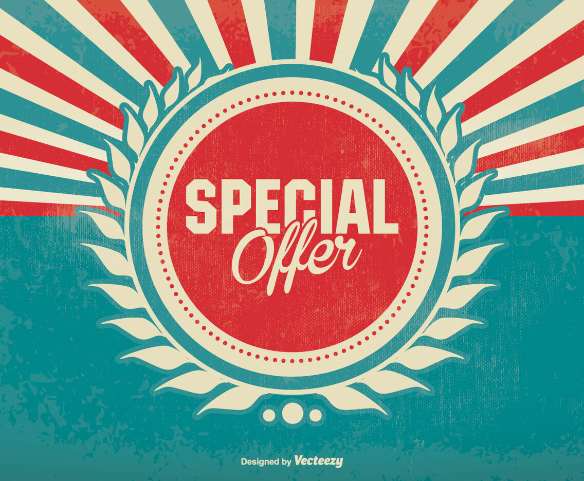 Promotional Special Offer Retro Background