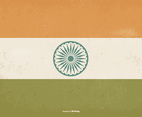 Old Vintage Style India Flag