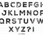 Cute Hand Drawn Messy Alphabet