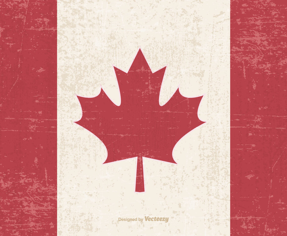 Old Grunge Flag of Canada