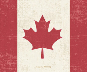Old Grunge Flag of Canada