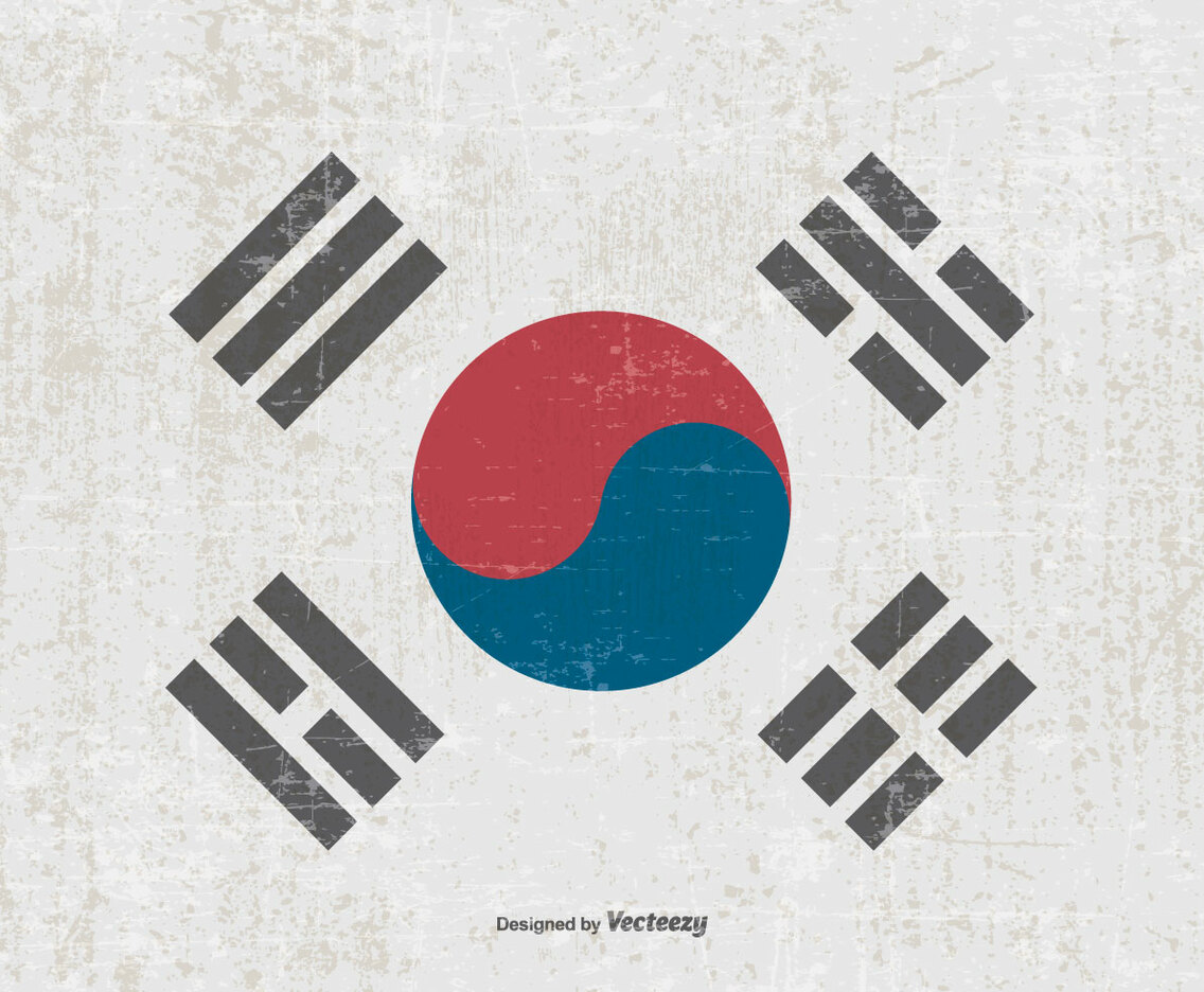 Grunge Flag of South Korea