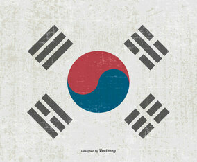 Grunge Flag of South Korea