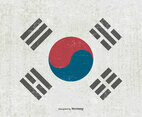 Grunge Flag of South Korea