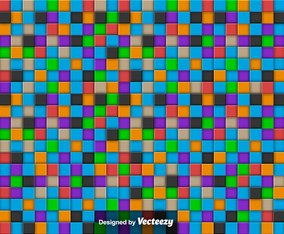 Vector Abstract Background With Colorful Tiles