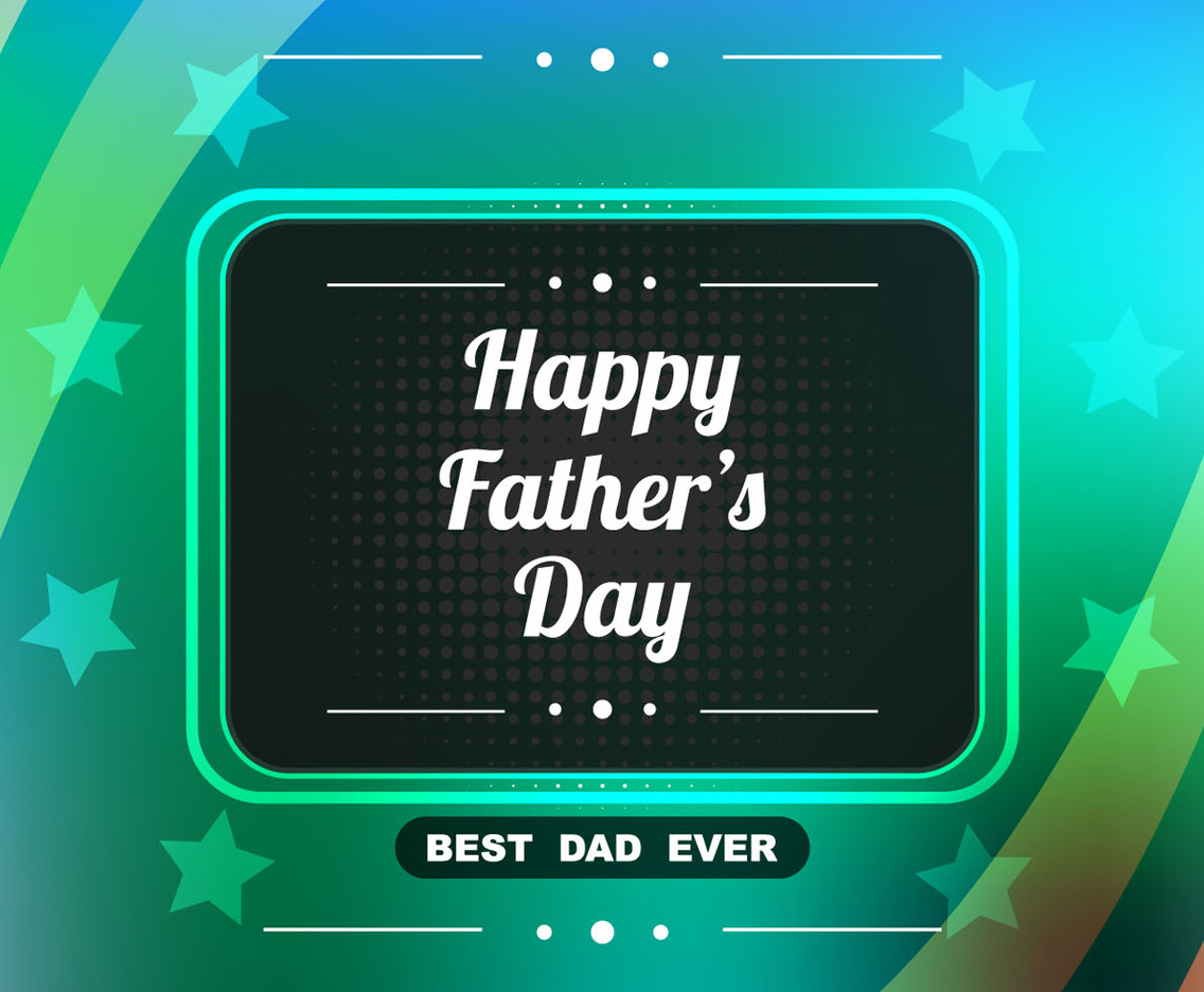 Free Vector Shiny Colorful Father's Day Background
