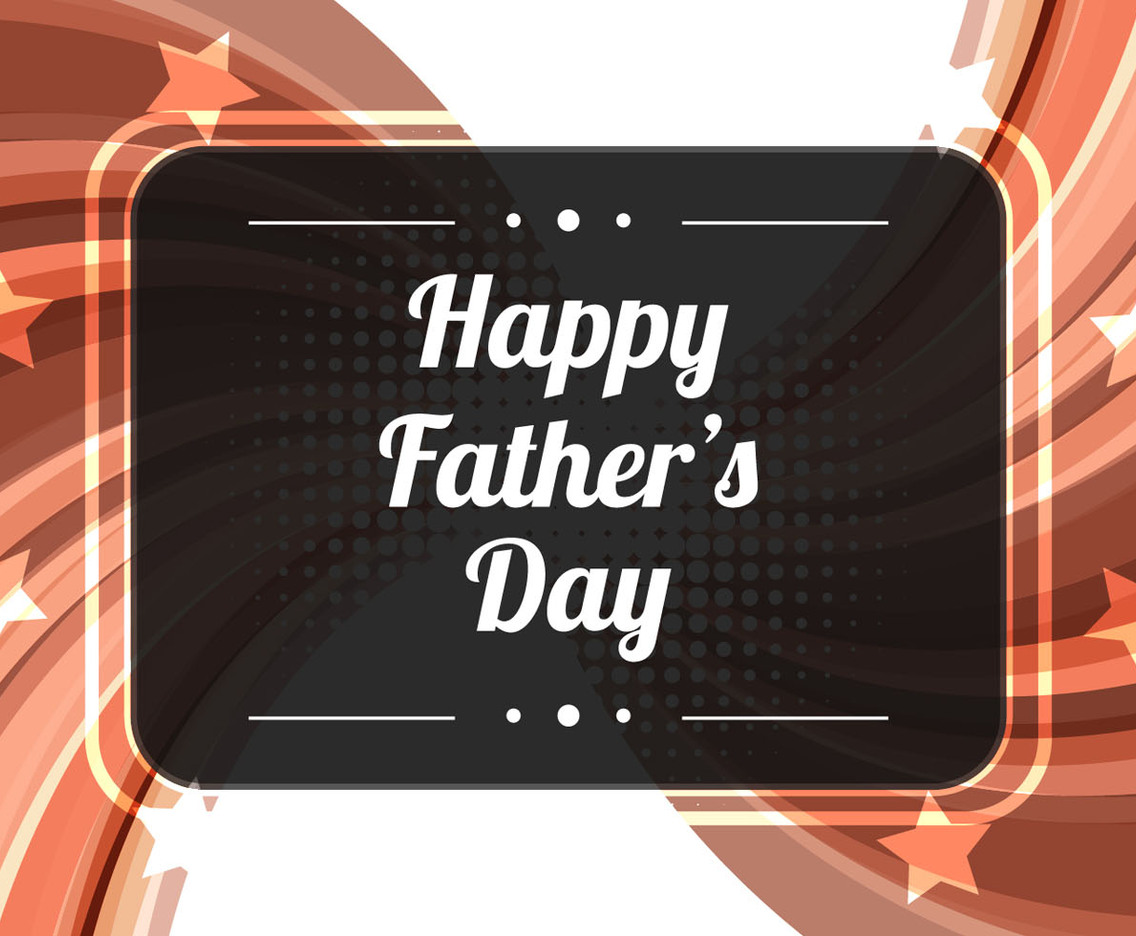 Free Vector Brown Modern Father's Day Background