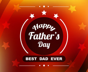 Free Vector Red Colorful Father's Day Background