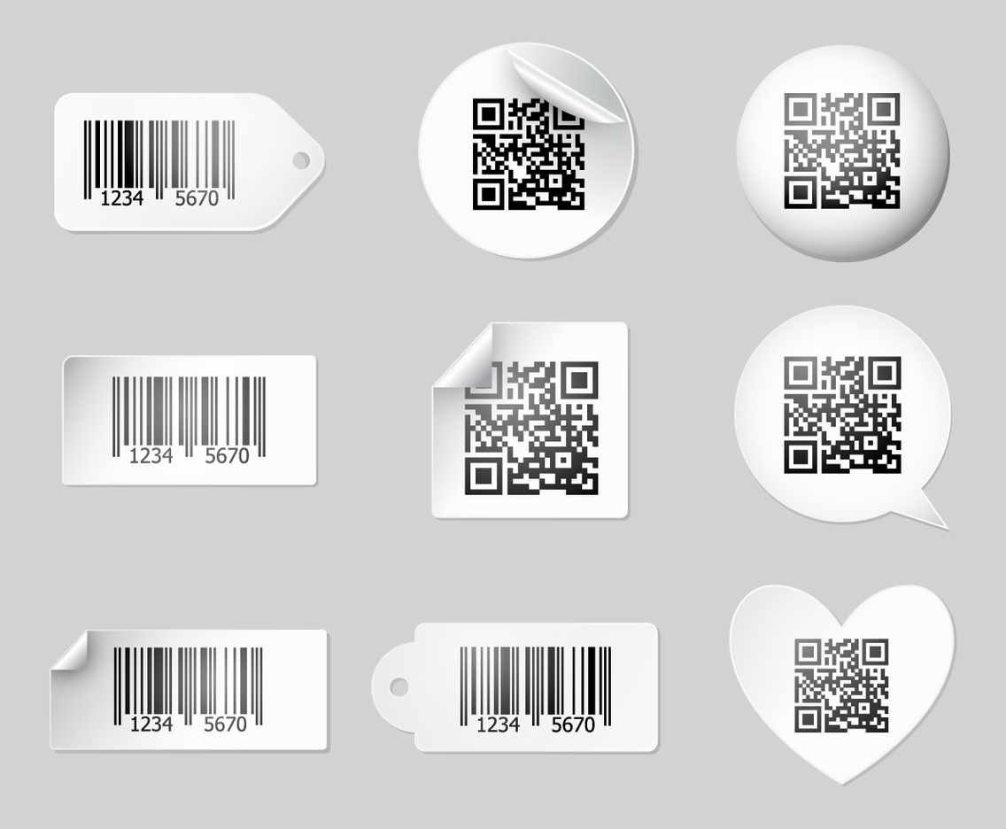 Free Barcode Scanner Label Vectors