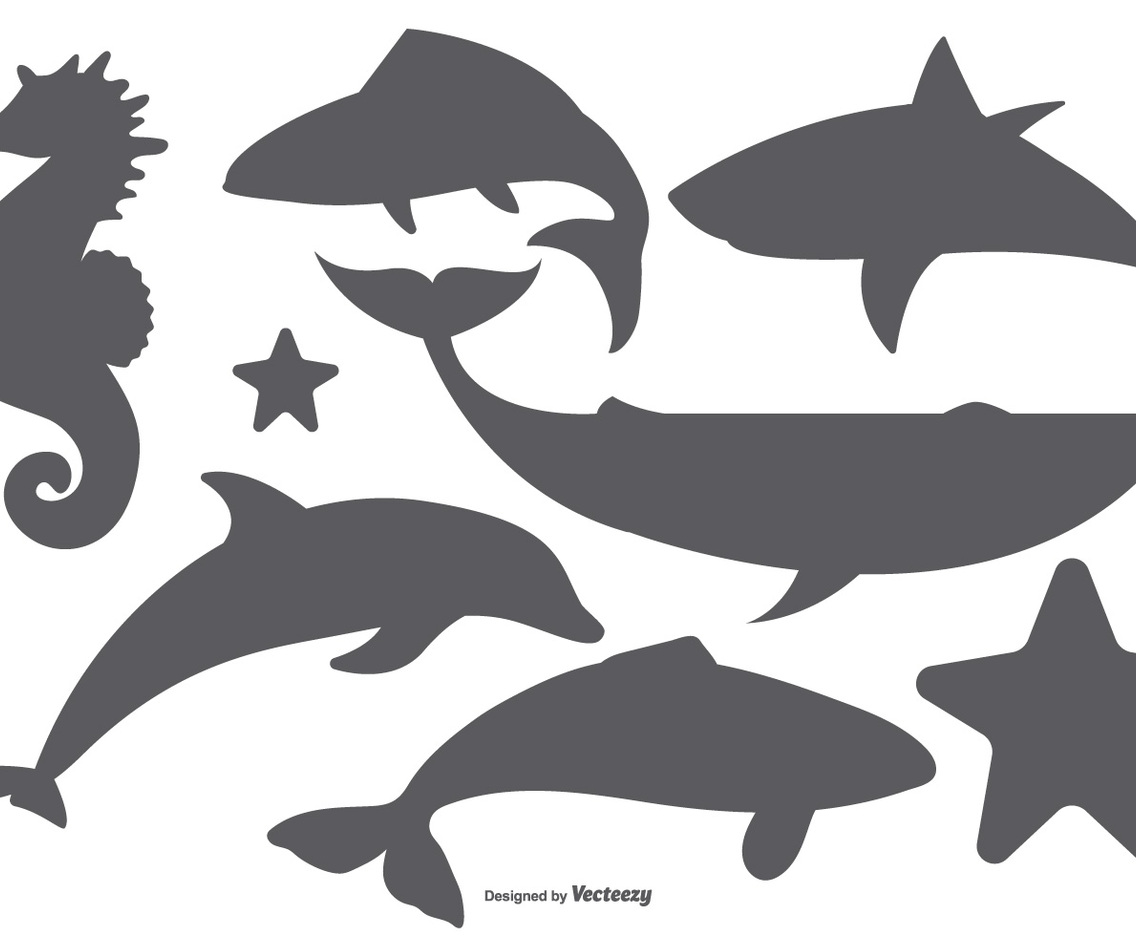 Sea Animal Vector Shapes