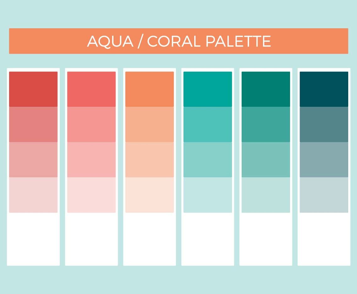 Free Aqua Coral Vector Palette