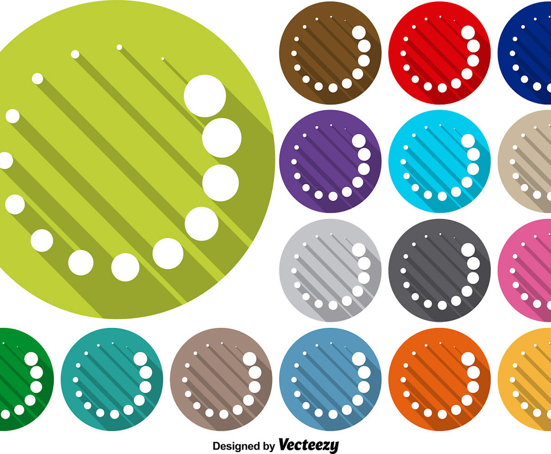 Vector Set Of Preloader Icon Buttons