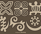 Vector Adinkra Symbols Set
