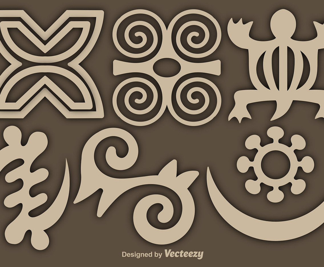 Vector Adinkra Symbols Set
