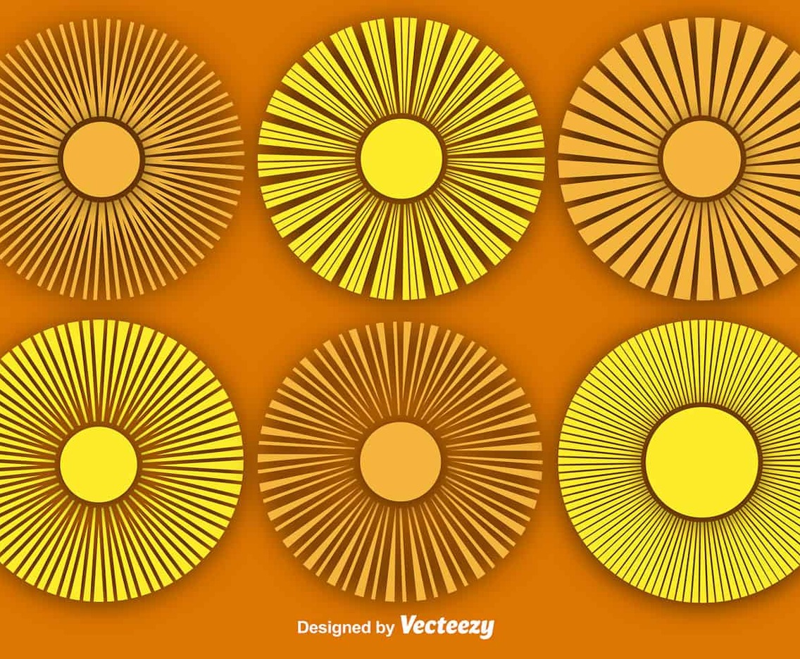 Vector Abstract Sun Icons Set