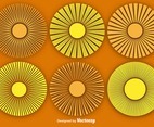 Vector Abstract Sun Icons Set