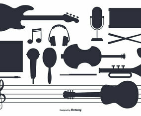 Vector Music Instrument Set