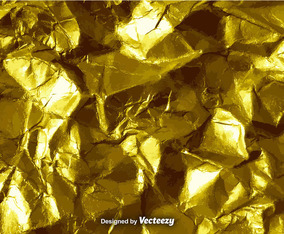 Vector Gold Crumpled Paper Texture