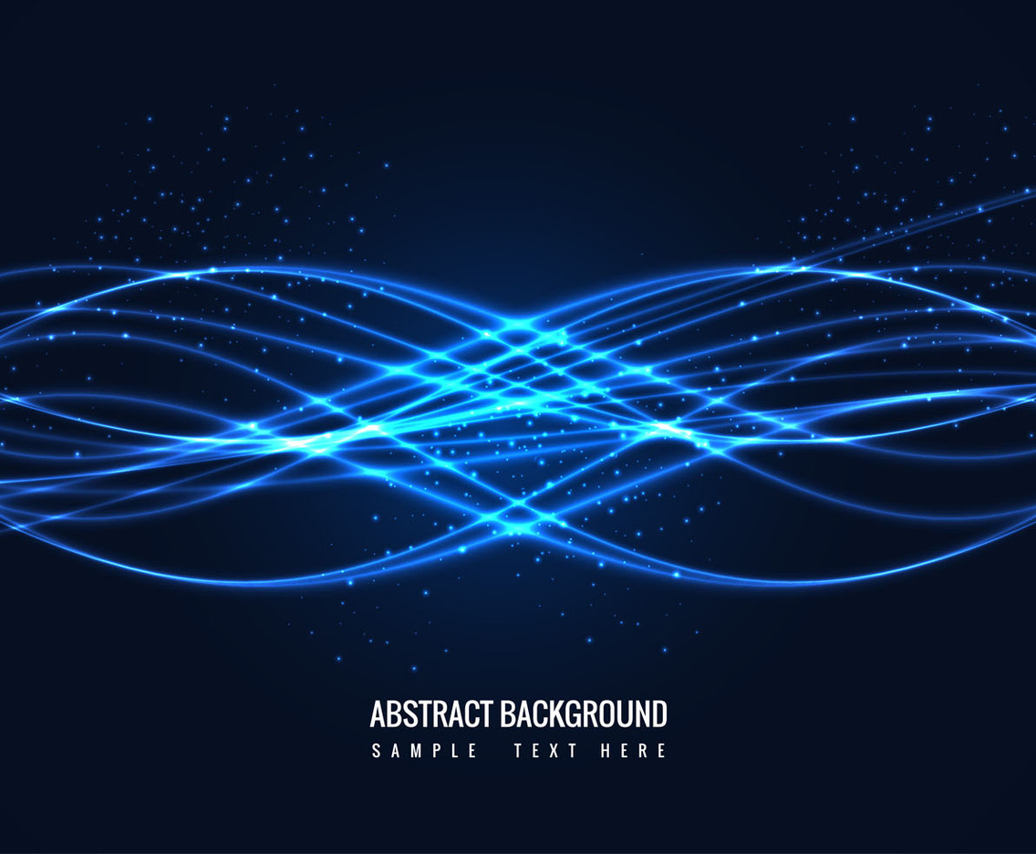 Free Vector Abstract Shiny Blue Wave Background