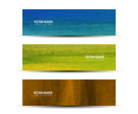 Free Vector Colorful Headers