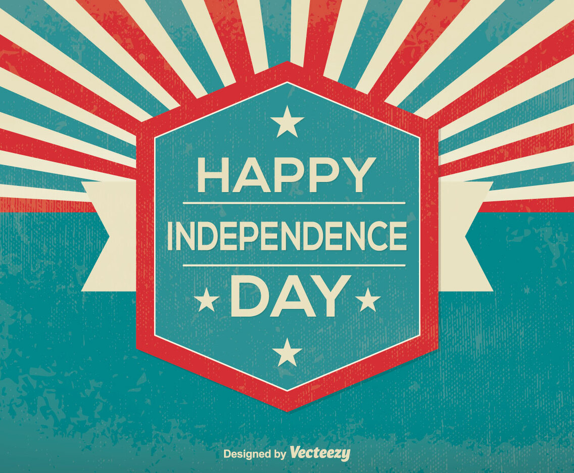 Retro Style Independence Day Illustration