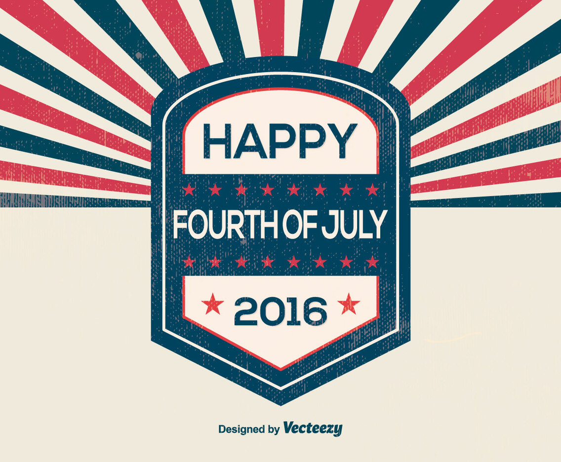 Retro Style Independence Day Illustration