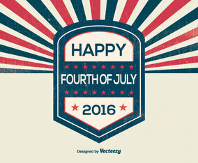 Retro Style Independence Day Illustration